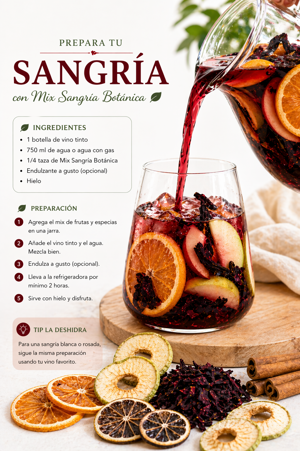 Mix Sangría Botánica Deshidratado