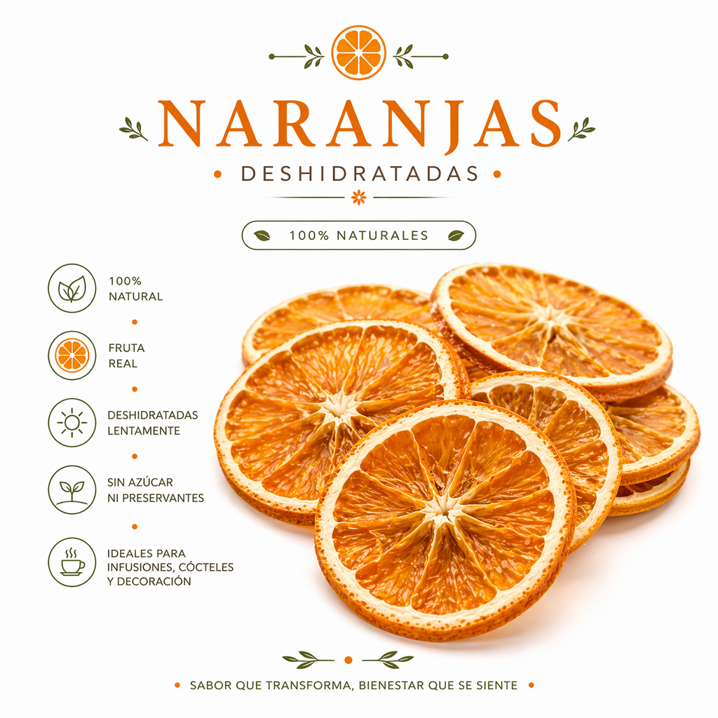 Naranjas Deshidratadas (40 gramos)