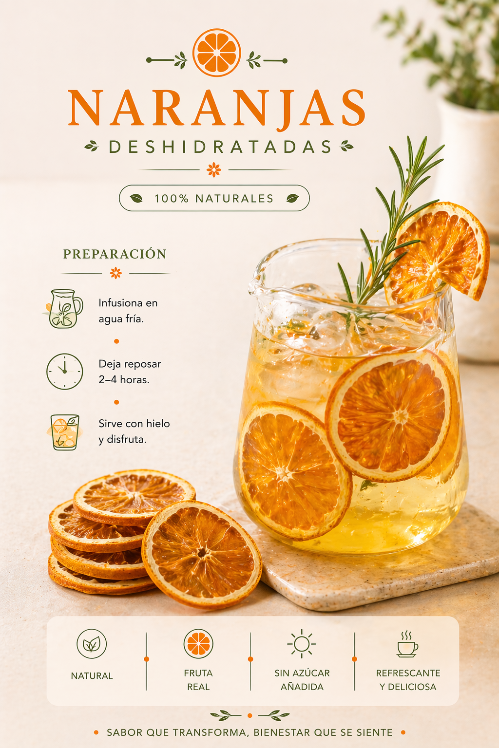 Naranjas Deshidratadas (40 gramos)
