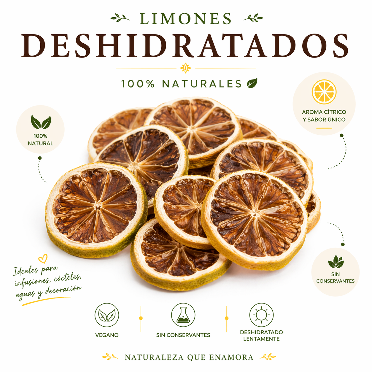 Limones Deshidratados (40 gramos)